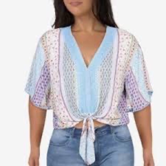 Gypsies & Moondust Floral Crochet Trim Top Small - Picture 1 of 10